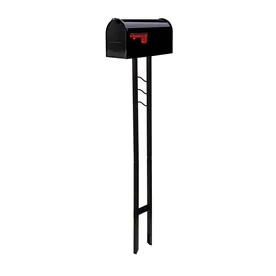 Photo 1 of  Gibraltar Mailboxes Mailbox to Go 6.9-in W x 60.9-in H Metal Black Post Mount Ma