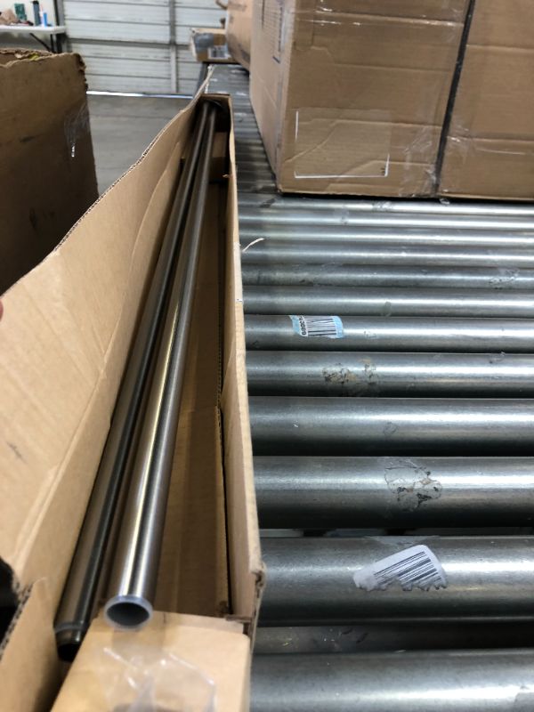 Photo 1 of  Umbra 72-in to 144-in Nickel Metal Single Curtain Rod