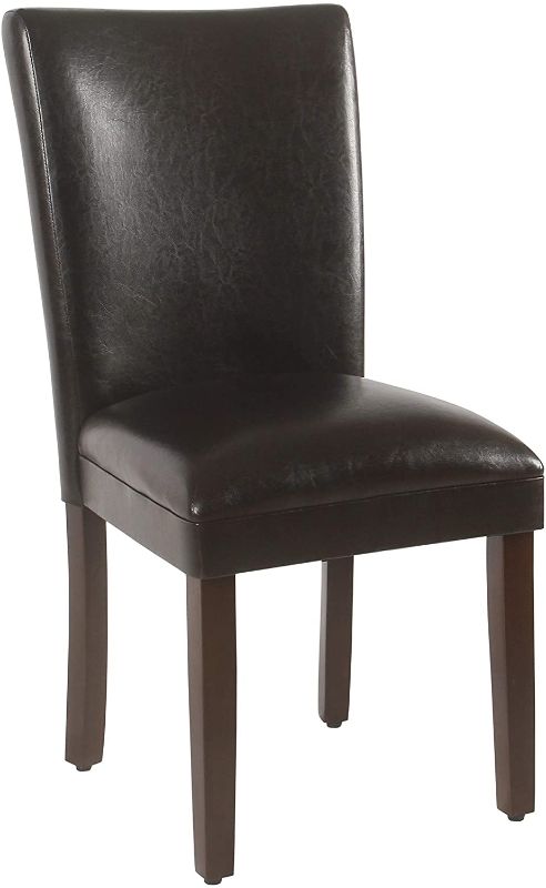 Photo 1 of Christopher Knight Home Emilia Chocolate Brown Leather Dining Chairs (Set of 2)
