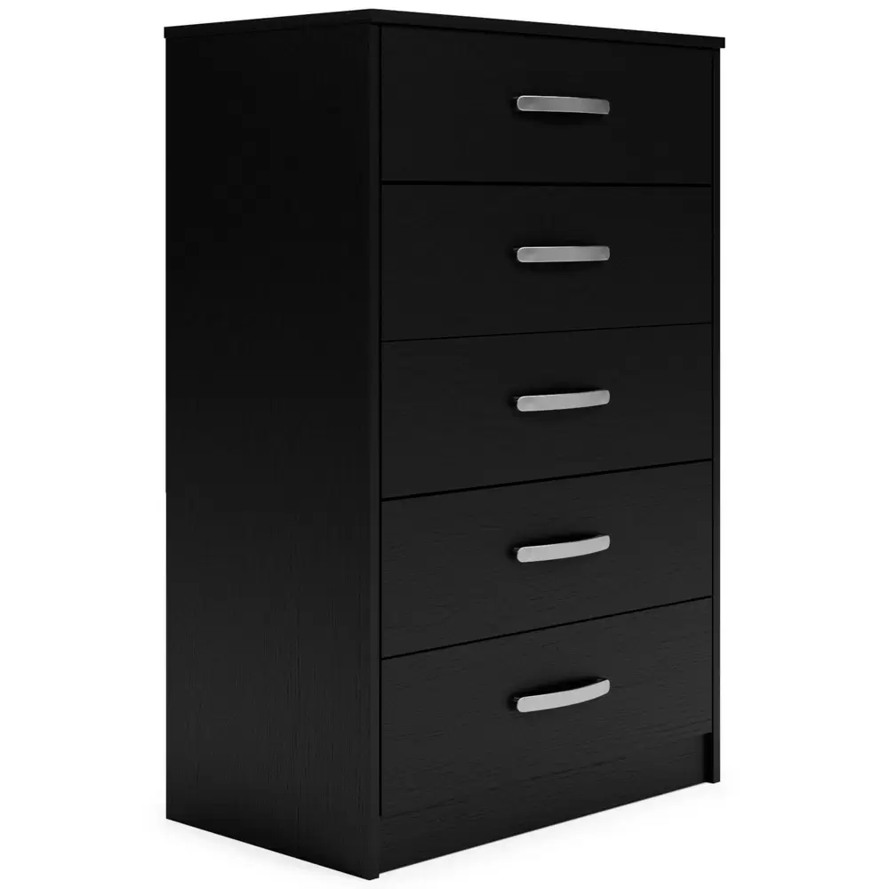 Photo 1 of  Finch 5 Drawer Chest Black - Signature Design by Ashley