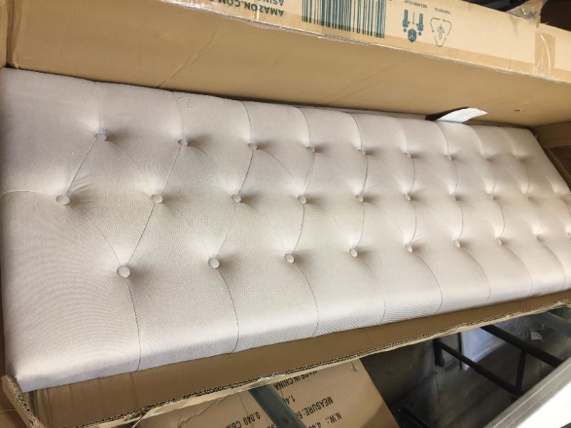 Photo 2 of ZINUS Trina Upholstered Headboard / Button Tufted Upholstery / Adjustable Height / Easy Assembly, Taupe, Queen
