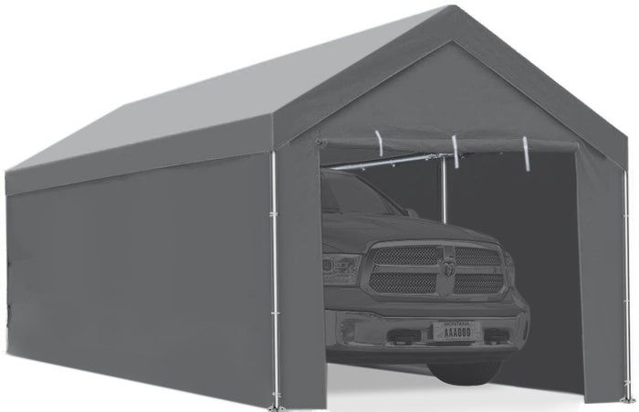 Photo 1 of 10 x 20 Feet Heavy Duty Carport with Removable Sidewalls Garage Car Canopy Boat Shelter Tent
