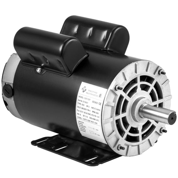 Photo 1 of 5 Hp Air Compressor Duty Electric Motor 145t Frame 3450 Rpm Single Phase Vevor®
