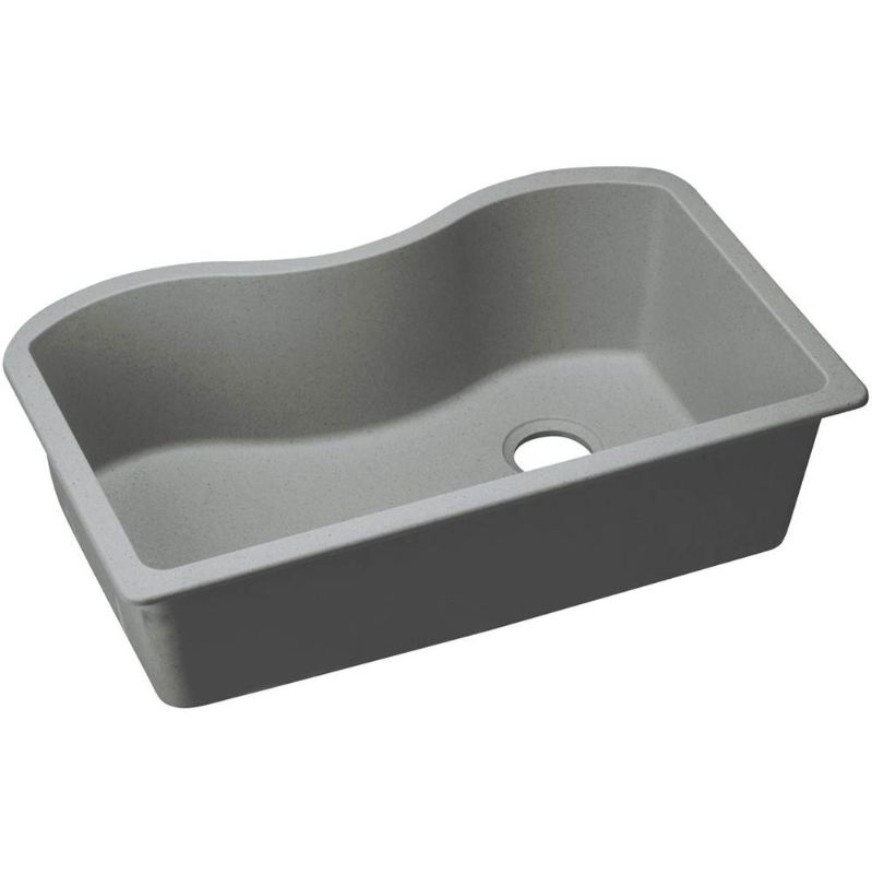 Photo 1 of Elkay - ELGUS3322RGS0 - Quartz Classic 33'' x 20'' x 9-1/2'', Single Bowl Undermount Sink, Greystone
