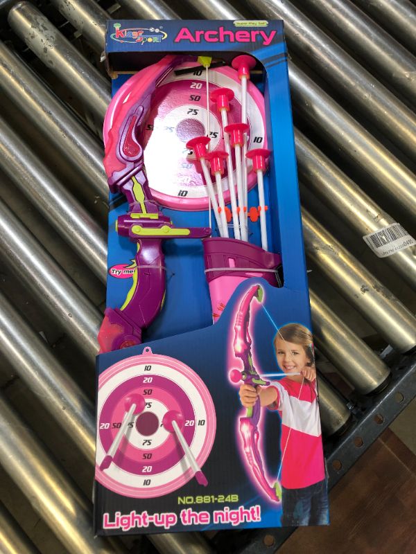 Photo 1 of King Sport Light Up Pink Archery Set
