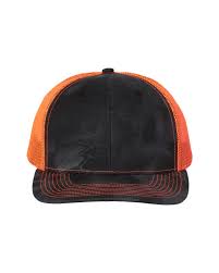 Photo 1 of 2 pack of modern trucker hats orange bright