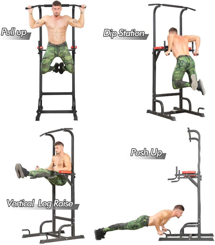 Photo 1 of BangTong&Li Power Tower, Pull Up Bar Dip Station/Stand for Home Gym Strength Training Workout Equipment
