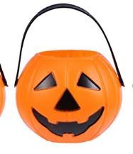 Photo 1 of 10pcs Halloween Pumpkin Candy Bucket Portable Pumpkin Bucket Children Trick or Treat Bags for Party Favors 3.34 x 2.16 x 1.77 Inch (Orange)

