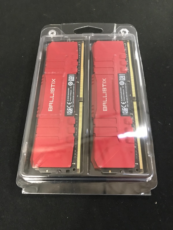 Photo 3 of GENERIC - Crucial Ballistix 3000 MHz DDR4 DRAM Desktop Gaming Memory Kit 32GB (16GBx2) CL15 BL2K16G30C15U4R (RED)
