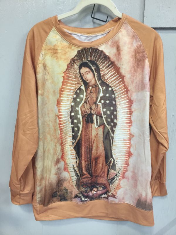 Photo 1 of ladies size small long sleeve of Our Lady of Guadalupe Virgin Mary Sweatshirt Top Fashion (generic brand china size)
