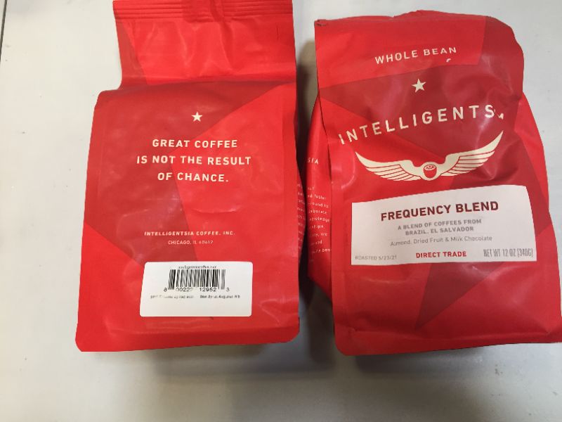 Photo 1 of 2 pack exp 05-2021 Intelligentsia, Frequency Blend - Whole Bean Coffee - 12 Ounce Bag, Direct Trade
