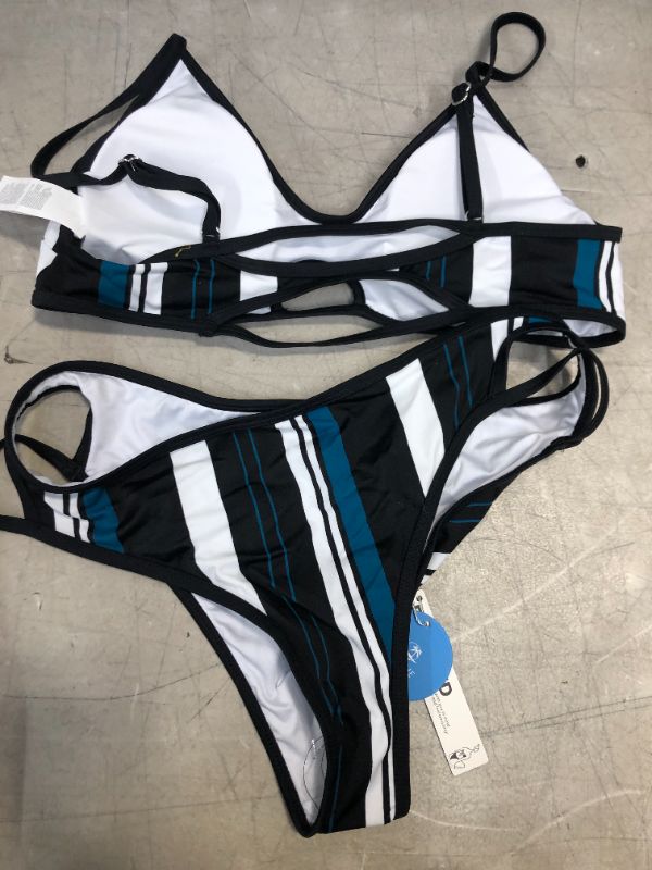 Photo 2 of Generic Brand  Women's Swim Bath Black Color/stripe  Chinese Size L