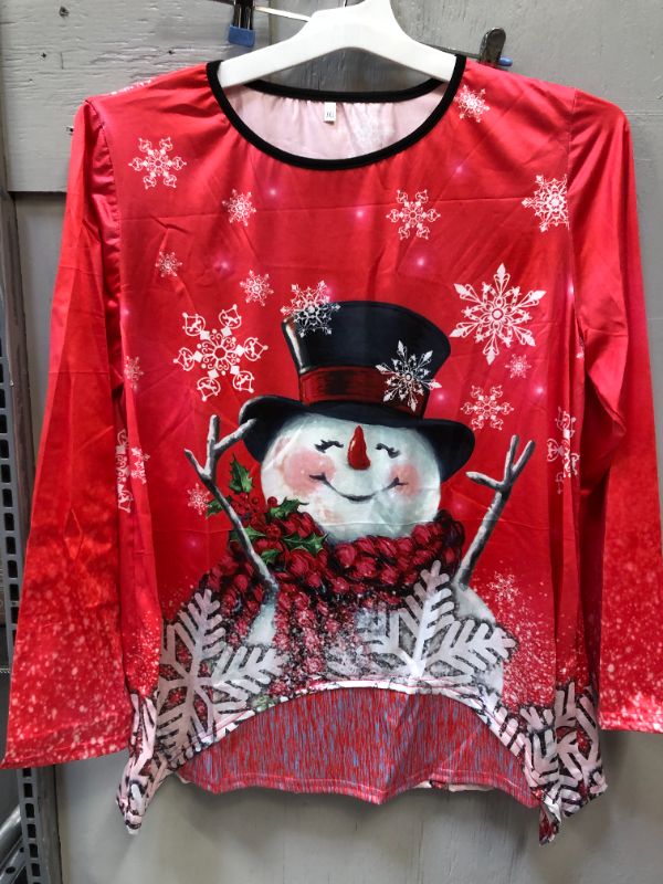 Photo 1 of Generic Brand Women's Christmas Long Sleeve Shirt  ---  Chinese Size 3XL