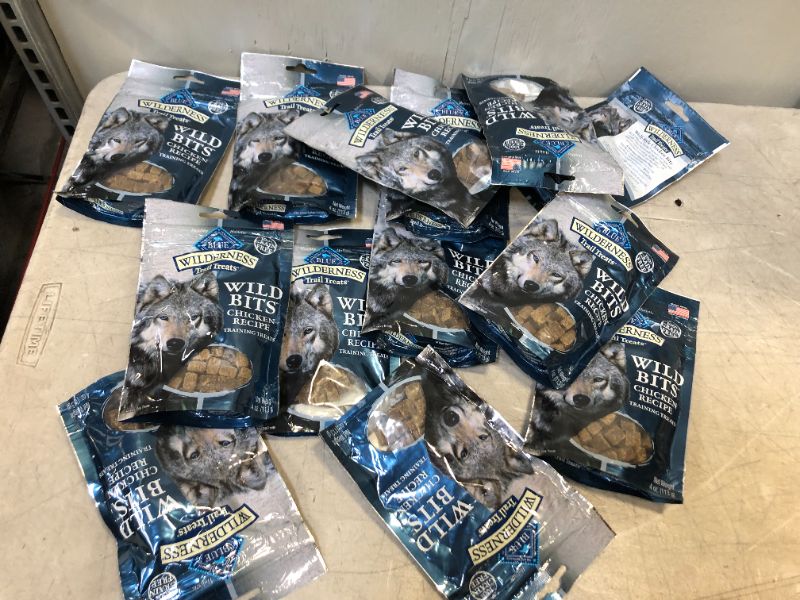 Photo 2 of Blue Buffalo Wilderness 100% Grain-Free Wild Bits Chicken Recipe Dog Treats - 4oz exp date 10-17-2021  13pack