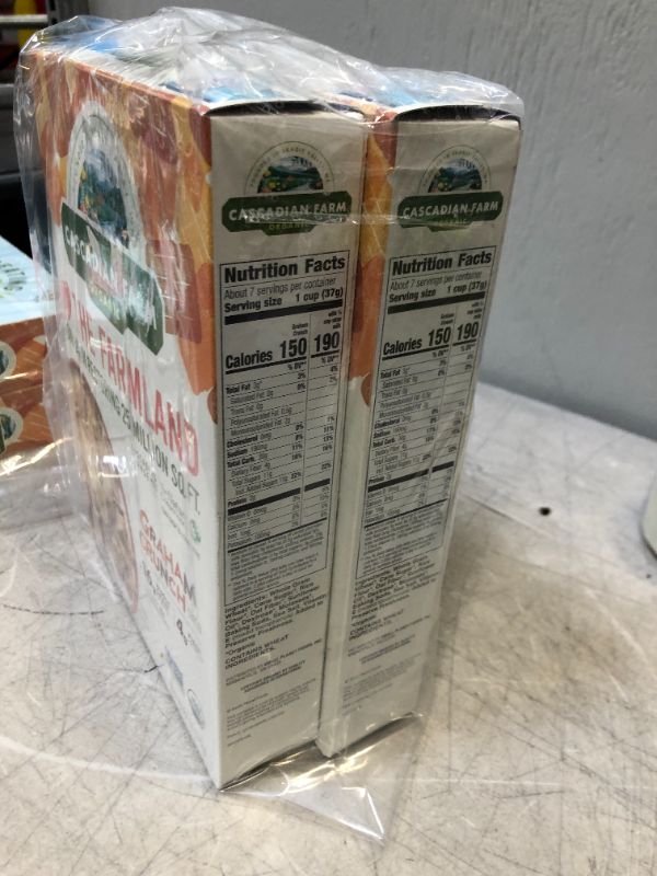 Photo 2 of Cascadian Farm Organic Cereal, Multi Grain Squares 9.6 oz exp date 02-14-2022 2pack 