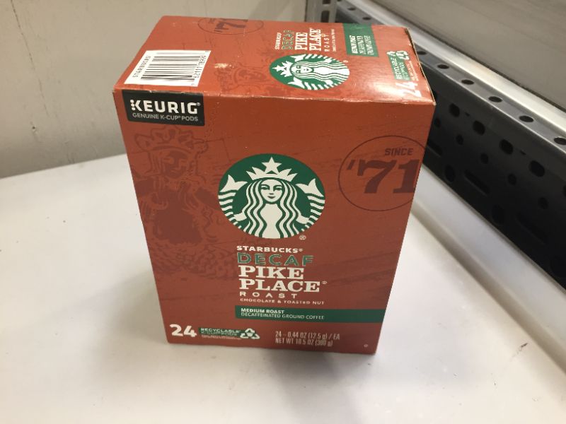 Photo 1 of  02-2022 for Starbucks Pike Place Roast Coffee K-Cup Pods Medium Roast Coffee Pods for Keurig Brewers 1 Box
