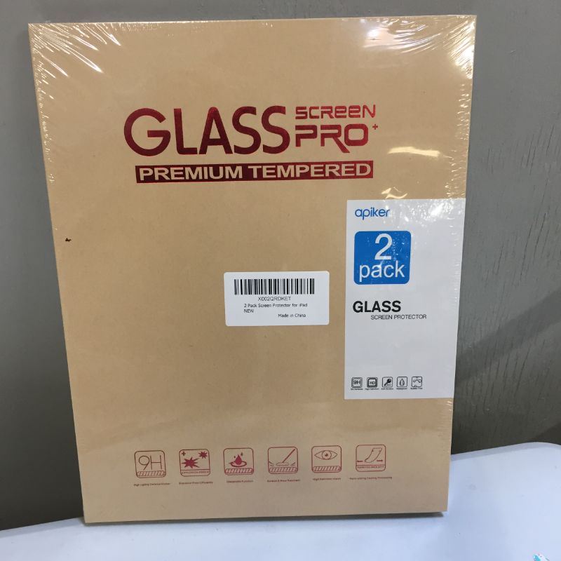 Photo 1 of apiker 2 Pack Screen Protector Compatible with iPad Pro 12.9 Inch, Tempered Glass, Face ID & Apple Pencil Compatible,High Definition,Sensitive Touch