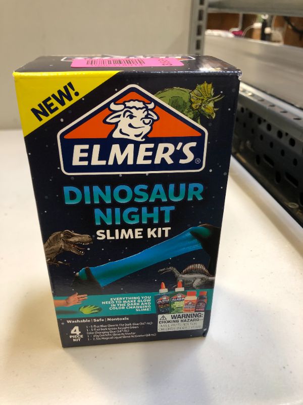 Photo 1 of Elmer’s Glue Slime Kit, Dinosaur Night, 4 Count
