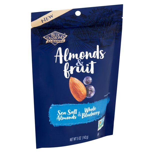 Photo 1 of 3 Blue Diamond Almonds & Fruit, Sea Salt Almonds & Whole Blueberry, 5 oz BB 22MAR2022
