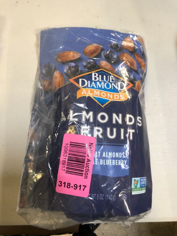 Photo 3 of 3 Blue Diamond Almonds & Fruit, Sea Salt Almonds & Whole Blueberry, 5 oz BB 22MAR2022
