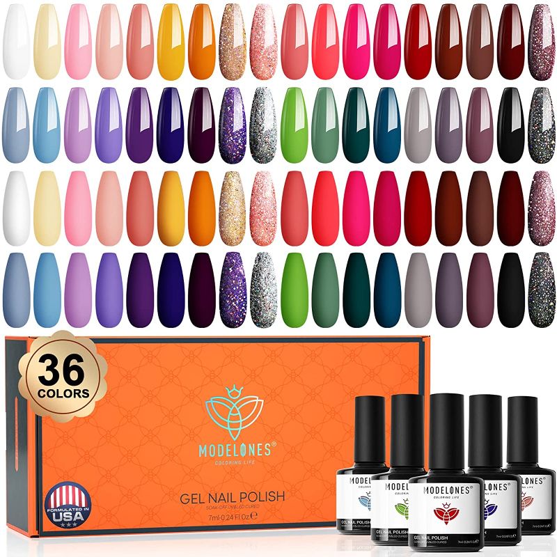 Photo 1 of Gel Nail Polish Set, 36 Pcs Colors 7ML