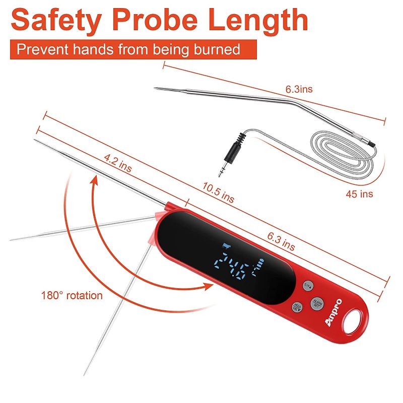 Photo 2 of Digital Meat Thermometer, 2 in 1 Instant Reading