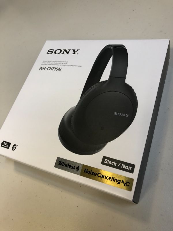 Photo 1 of Sony Noise Cancelling Headphones WHCH710N: Wireless Bluetooth Over the Ear Headset with Mic for Phone-Call, Black
