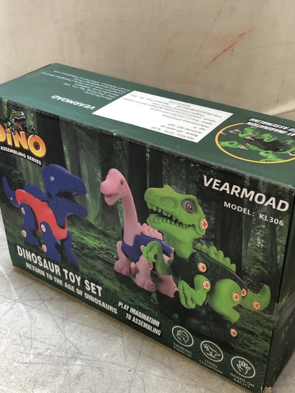 Photo 2 of Dinosaur Toys for 3 4 5 6 7 Year Old Boys, Take Apart Dinosaur Toys for Kids 3-5, STEM Construction Building Toys with Electric Drill for Kids 5-7, Dinosaur Toys Birthday Xmas Gifts Boys Girls
