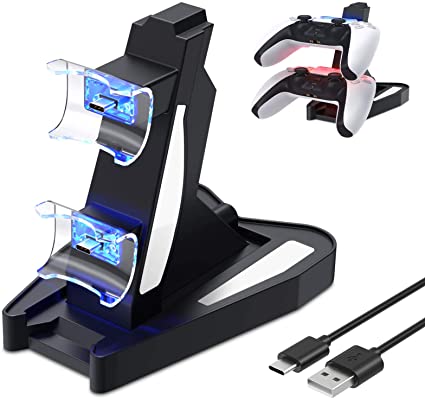 Photo 1 of two controllers charging stand for P5 controllers 