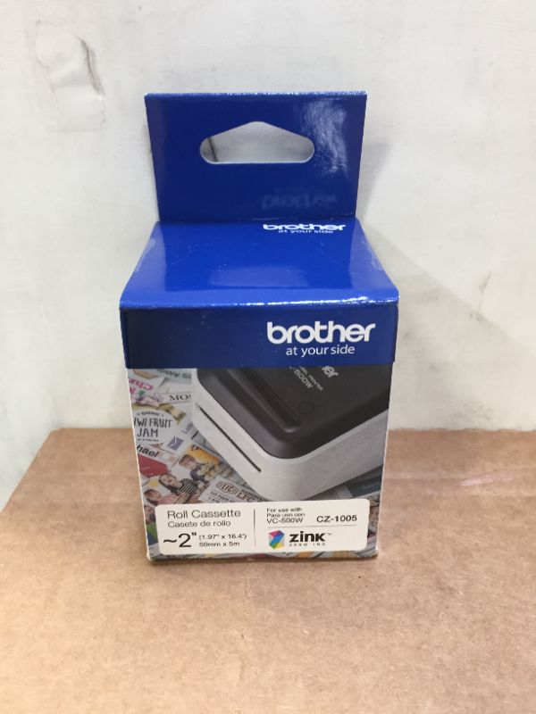 Photo 1 of Brother Genuine CZ-1005 continuous length ~ 2 (1.97”) 50 mm wide x 16.4 ft. (5 m) long label roll featuring ZINK Zero Ink technology
(factory sealed)