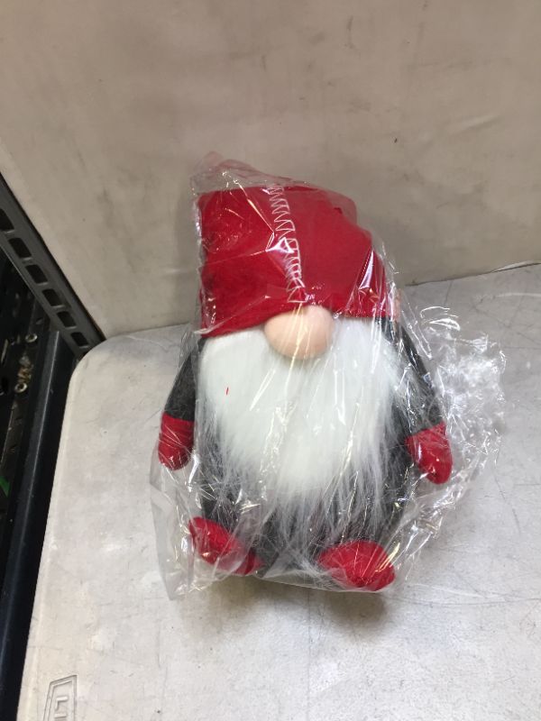 Photo 1 of 
red Christmas gnome doll plush décor 