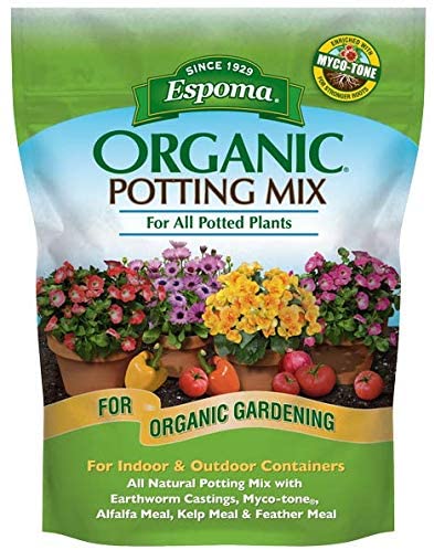 Photo 1 of Espoma Organic Potting Soil Mix - All Natural Potting Mix For Indoor & Outdoor Containers For Organic Gardening, 8 qt, Pack of 1
