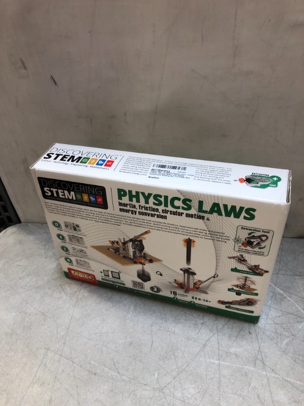 Photo 2 of Engino ENG-STEM902 Physics Laws-Inertia, Friction, Circular Motion and Energy Conservation Building Set (118 Piece) Blue
