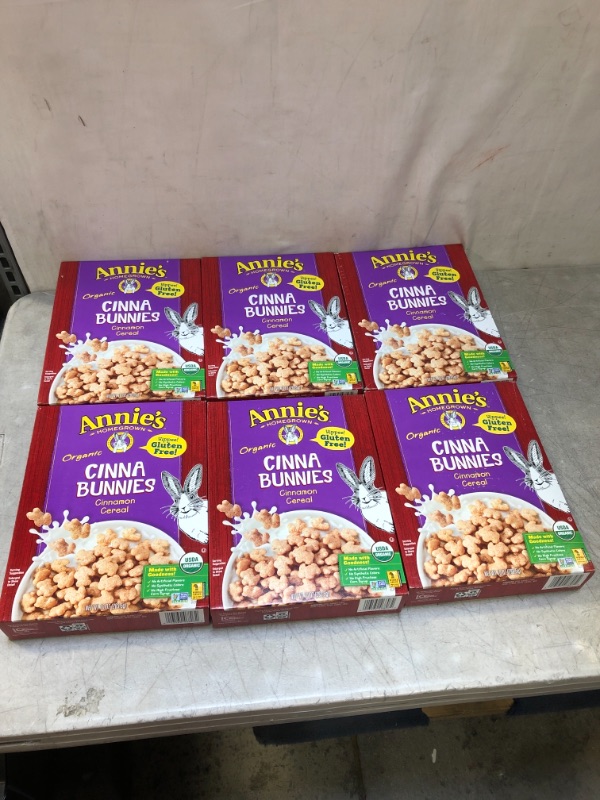 Photo 2 of Annie's Gluten Free, Organic Cinnabunnies Cinnamon Cereal, 10 oz -  6 PACK - 
BEST BY MARCH - 21 - 22 