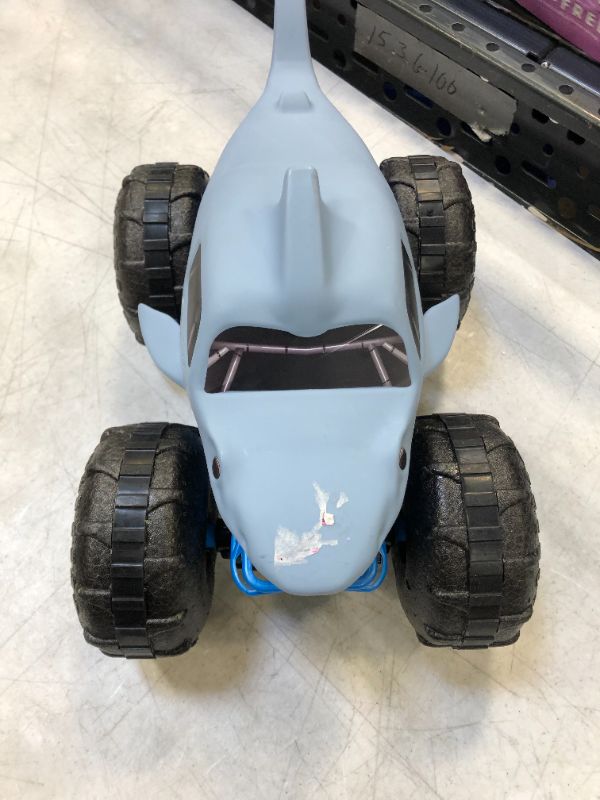 Photo 5 of Monster Jam, Official Megalodon Storm All-Terrain Remote Control Monster Truck Toy Vehicle, 1:15 Scale
