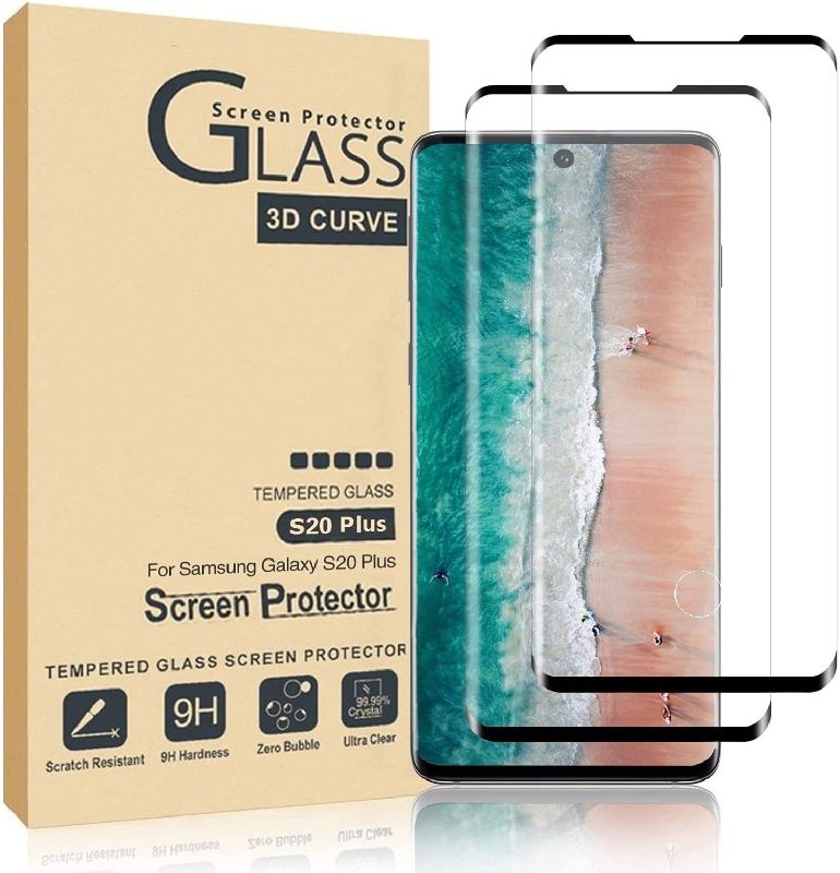 Photo 1 of Compatible for Samsung Galaxy S20 plus Screen Protector Tempered Glass 2-PCS