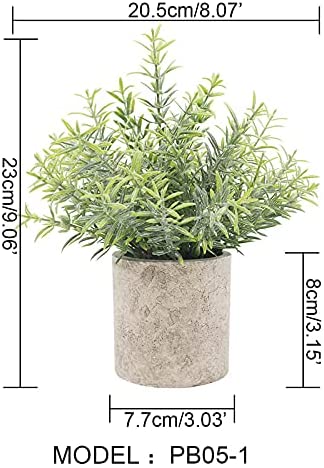 Photo 2 of 3 Pack Artificial Mini Potted Eucalyptus Plants for Home Office Desk Room Decoration (mini)