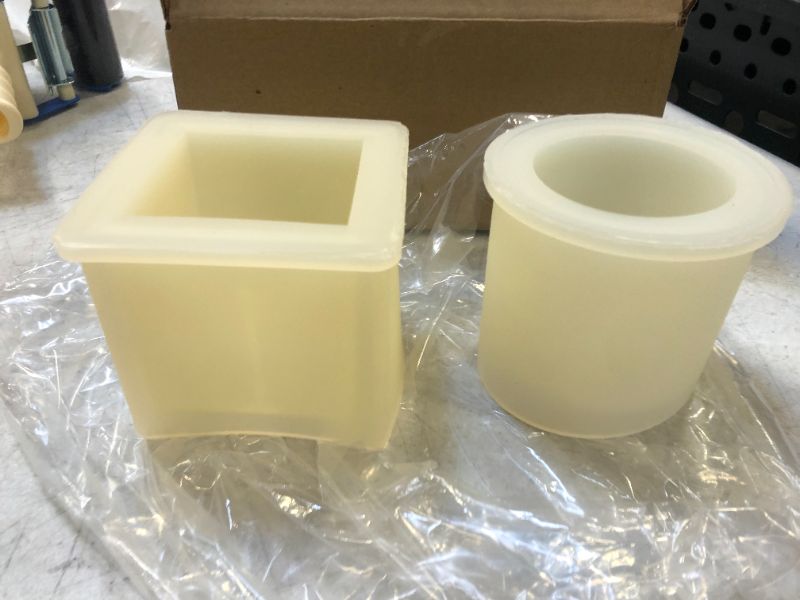 Photo 1 of 2 PCK DIY PLANT POT MOLD, CUBE AND CYLINDER RESIN PLANTER MOLD