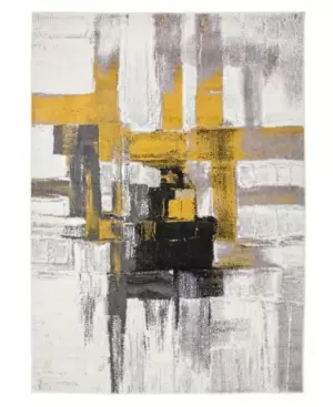 Photo 1 of Contemporary Modern Abstract Area Rug 5' x 7' Gold