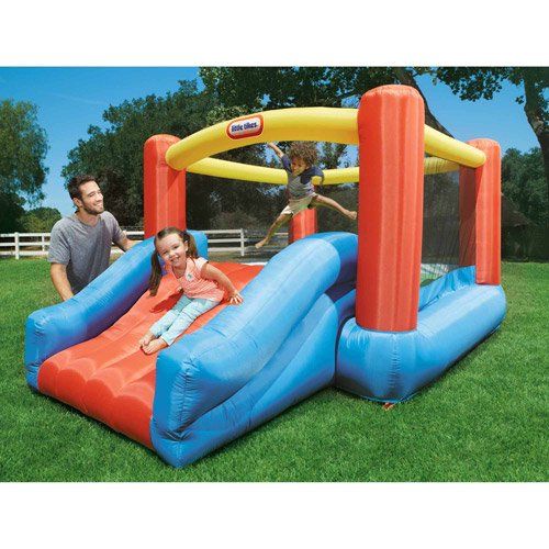 Photo 1 of Little Tikes Jr. Jump 'n Slide Bouncer - Inflatable Jumper Bounce House--Approximately 10' x 7' x 5' total inflated size Blower included