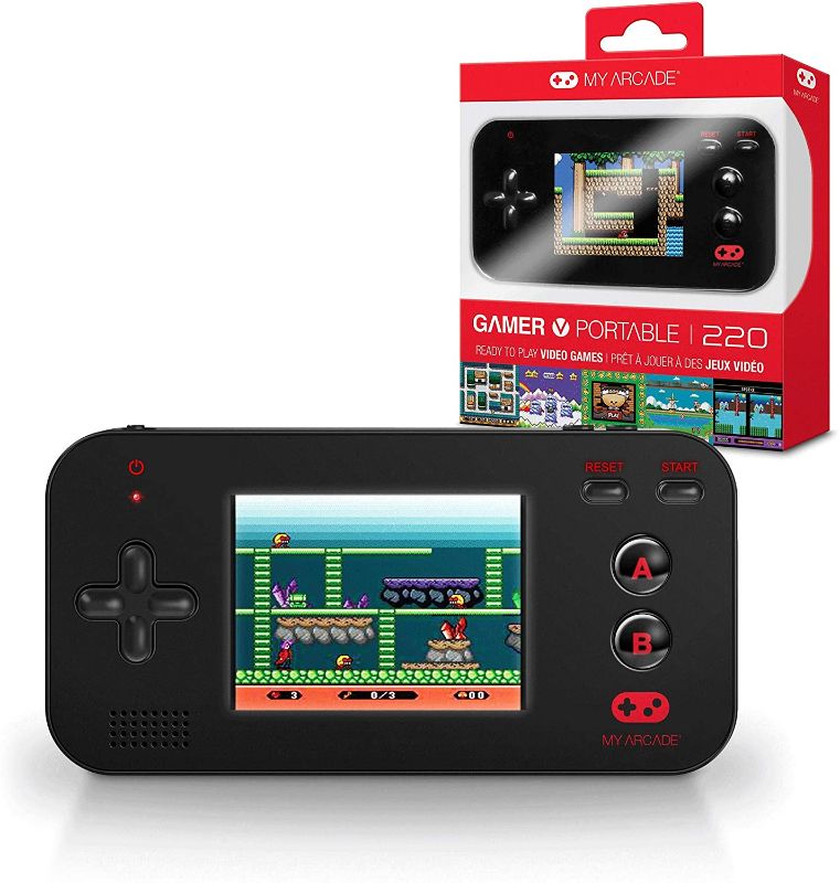 Photo 1 of My Arcade Gamer V Portable - Handheld Gaming System - 220 Retro Style Games - Lightweight Compact Size - Battery Powered - Full Color Display - Black - Electronic Games