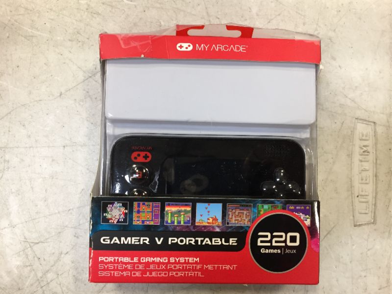 Photo 2 of My Arcade Gamer V Portable - Handheld Gaming System - 220 Retro Style Games - Lightweight Compact Size - Battery Powered - Full Color Display - Black - Electronic Games