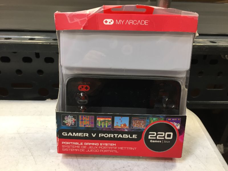 Photo 4 of My Arcade Gamer V Portable - Handheld Gaming System - 220 Retro Style Games - Lightweight Compact Size - Battery Powered - Full Color Display - Black - Electronic Games