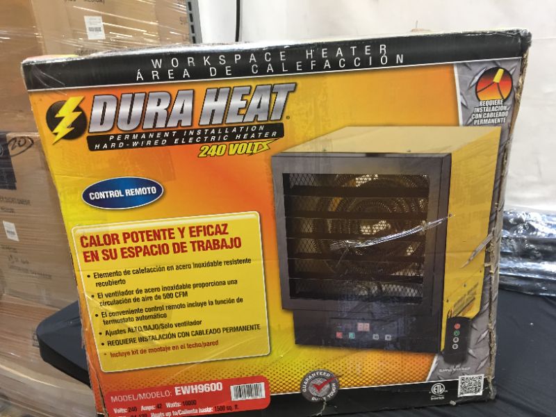 Photo 8 of ***BRAND NEW OPEN BOX FOR TAKE PICTURE*** Dura Heat EWH9600 Electric Forced Air Heater with Remote Control 34,120 Btu(ITEM ARE GOOD CONDITION)

