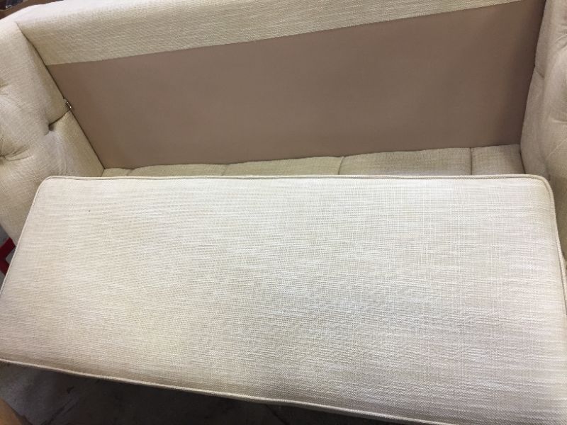 Photo 5 of  2 SEAT LOVESEAT CREME COLOR 34L X 71W X 33H INCHES (COUCH ONLY)