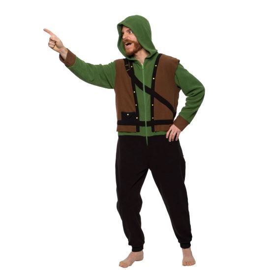 Photo 1 of 4 PACK FUNZIEZ! - Robin Hood Slim Fit Adult Unisex Novelty Union Suit size M