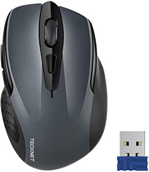 Photo 1 of TECKNET Pro 2.4G Ergonomic Wireless Optical Mouse with USB Nano Receiver for Laptop,PC,Computer,Chromebook,Notebook,6 Buttons,24 Months Battery Life,2600 DPI, 5 Adjustment Levels