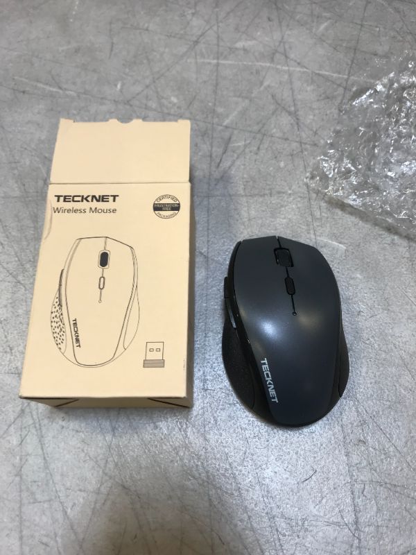 Photo 3 of TECKNET Pro 2.4G Ergonomic Wireless Optical Mouse with USB Nano Receiver for Laptop,PC,Computer,Chromebook,Notebook,6 Buttons,24 Months Battery Life,2600 DPI, 5 Adjustment Levels