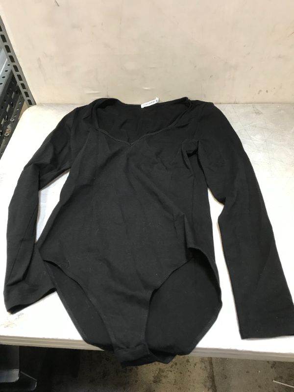 Photo 1 of womens black size small button bodysuit 