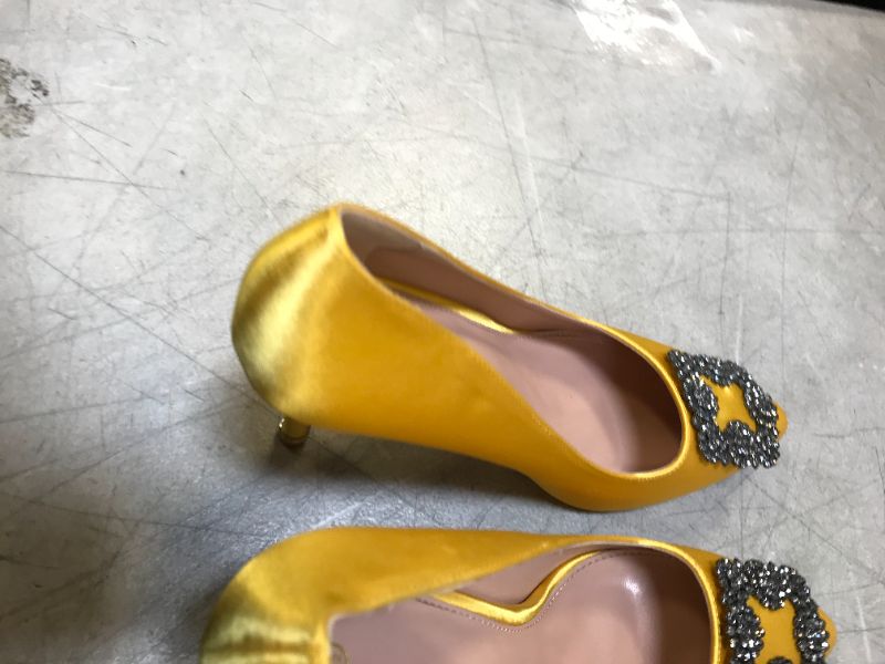 Photo 2 of womens size 6.5 yellow heel 